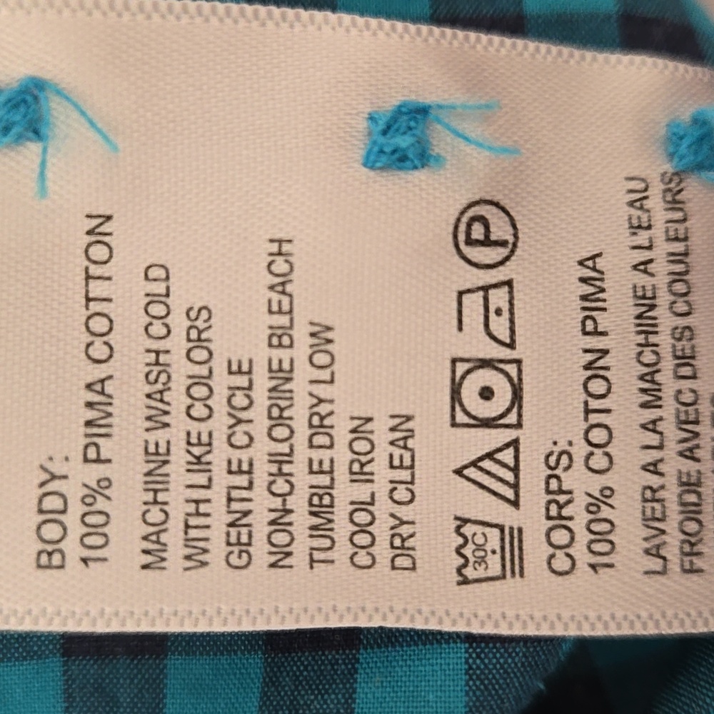 Tommy Bahama Blue Checkered Long Sleeve Shirt - Picture 9 of 11
